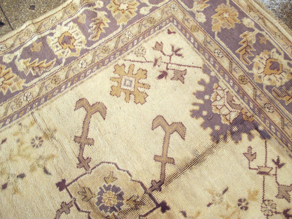 Vintage Turkish Oushak Carpet, No.8609 - Gsblank