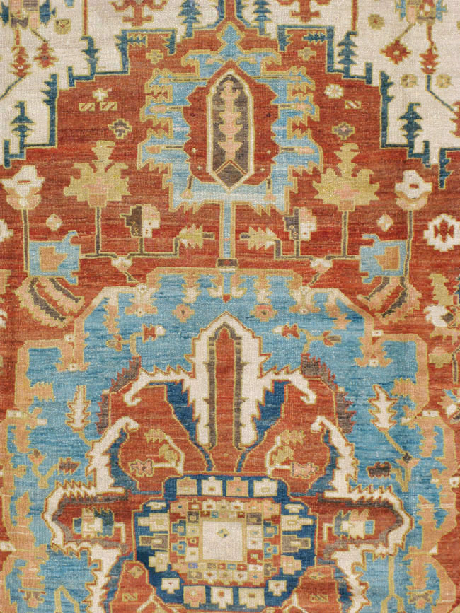 Antique Persian Heriz / Serapi Carpet, No.8639 - Gsblank