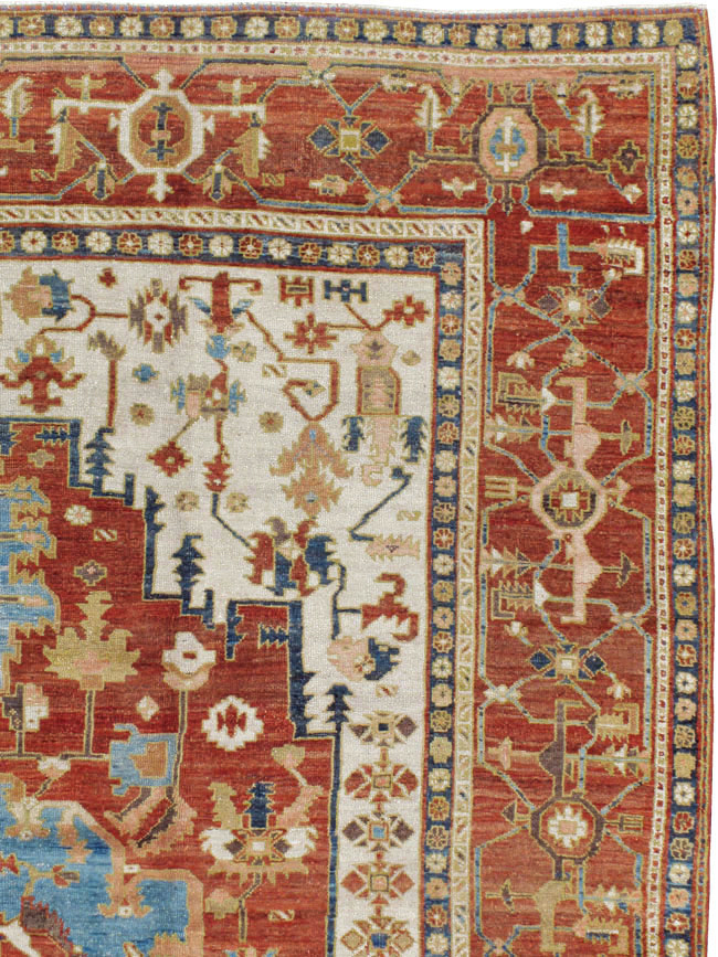 Antique Persian Heriz / Serapi Carpet, No.8639 - Gsblank