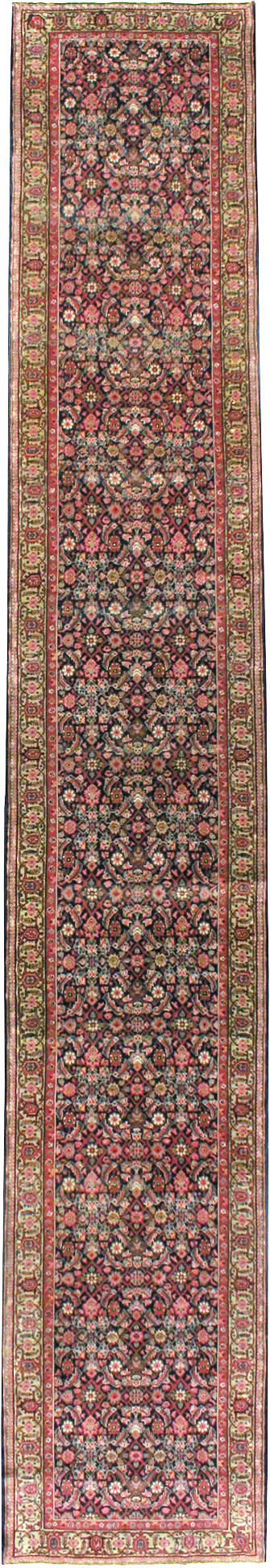 Antique Persian Fereghan Long Runner, No.8652 - Gsblank