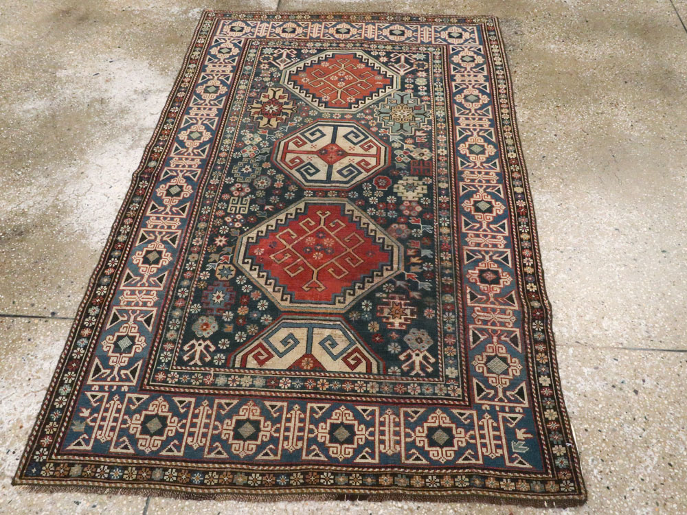 Antique Caucasian Shirvan Rug, No.8687 - Gsblank