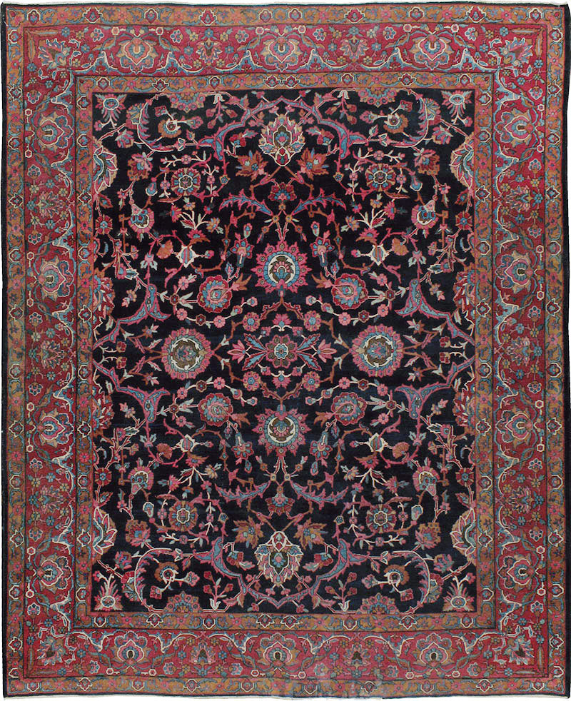 Antique Persian Lavar Kerman Carpet, No.8700 - Gsblank