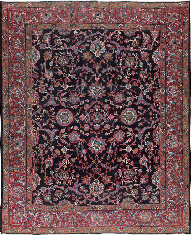 Antique Persian Lavar Kerman Carpet, No.8700 - Gsblank