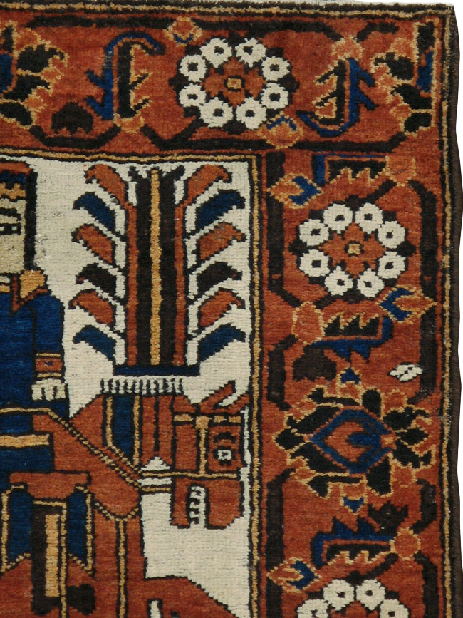 Vintage Bakhtiari Pictorial Rug, No.8750 - Gsblank