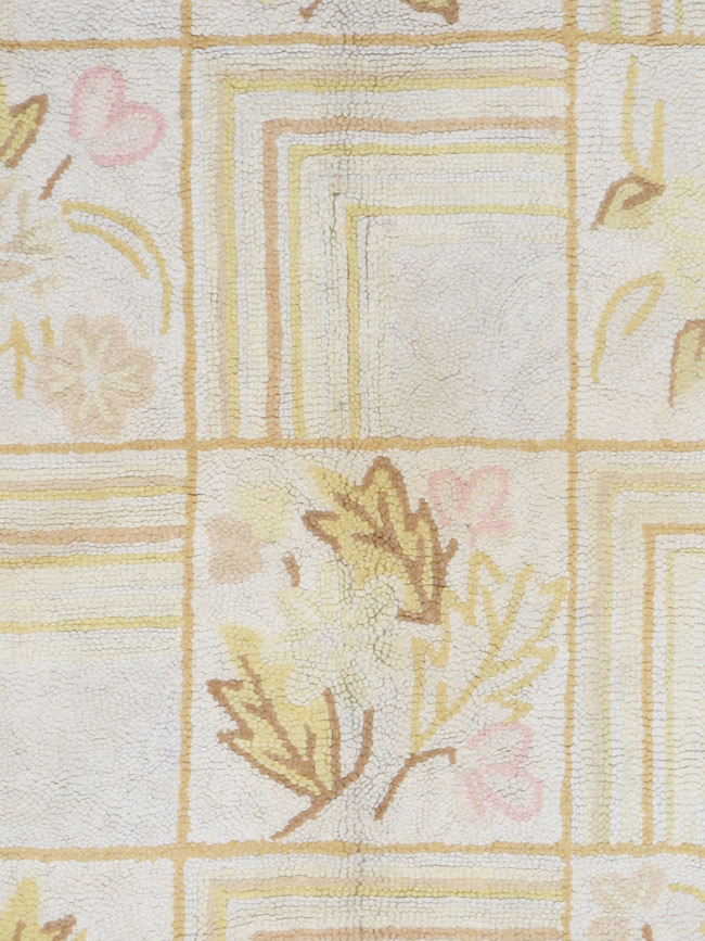 Vintage American Hook Room Size Carpet, No.8773 - Gsblank