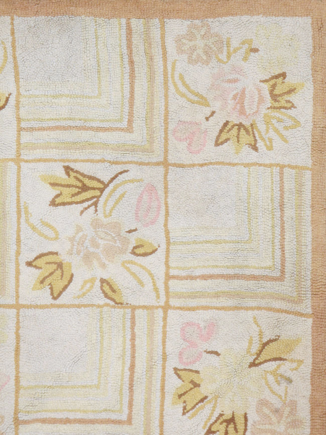 Vintage American Hook Room Size Carpet, No.8773 - Gsblank