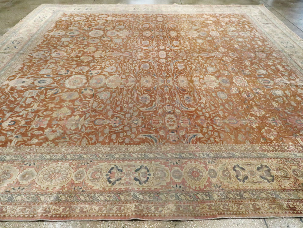 Antique Turkish Herekeh Square Carpet, No.8786 - Gsblank