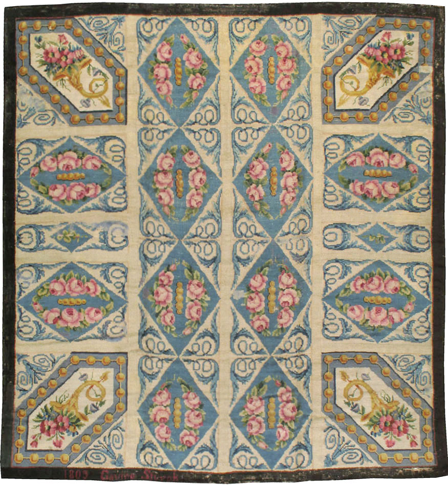 Antique European Savonnerie Carpet, No.8787 - Gsblank