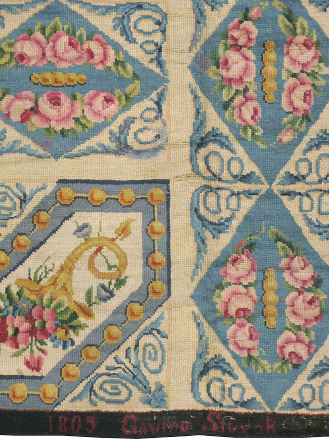 Antique European Savonnerie Carpet, No.8787 - Gsblank