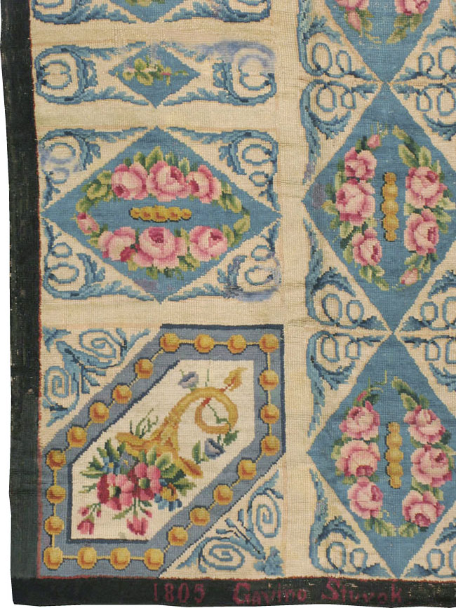 Antique European Savonnerie Carpet, No.8787 - Gsblank