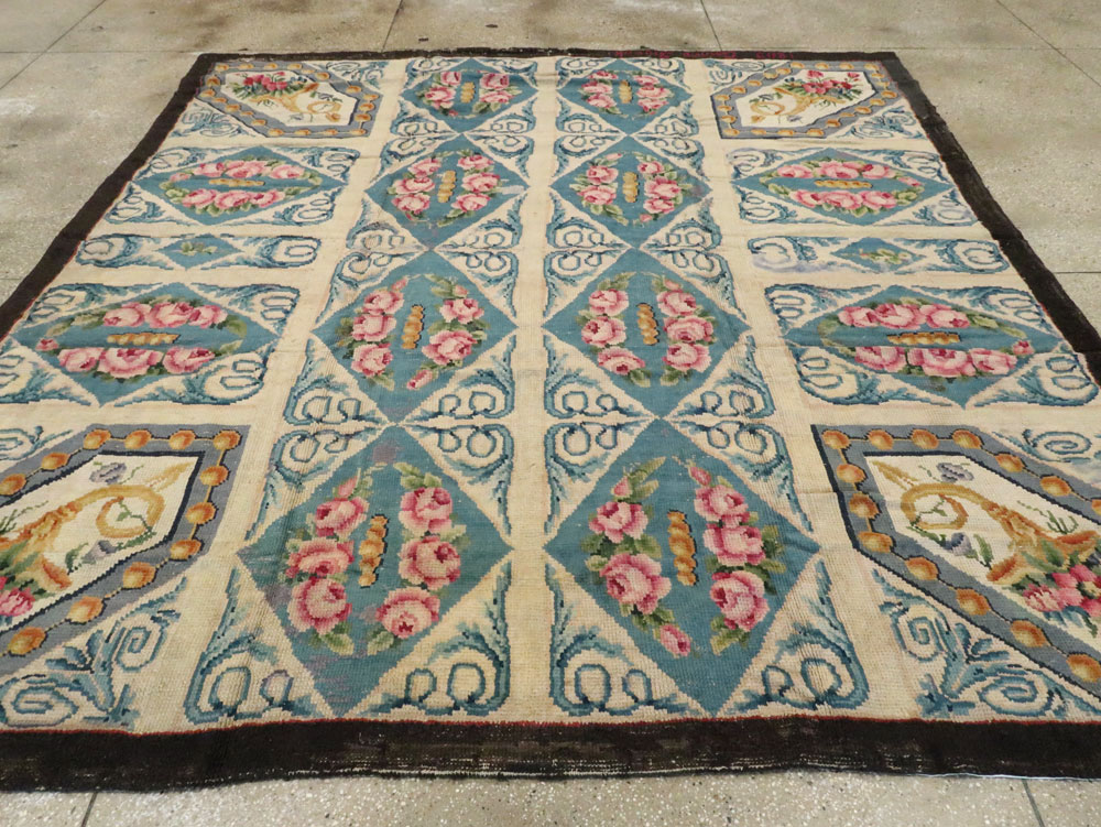 Antique European Savonnerie Carpet, No.8787 - Gsblank