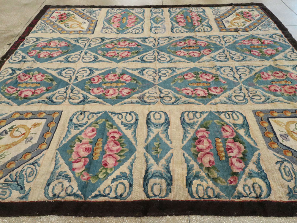 Antique European Savonnerie Carpet, No.8787 - Gsblank