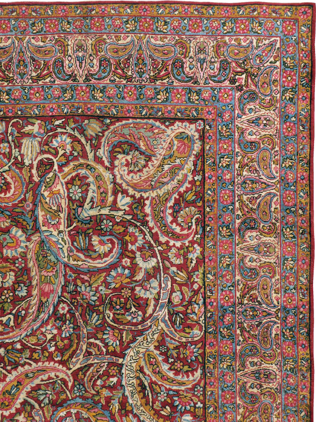 Antique Persian Lavar Kerman Carpet, No.8798 - Gsblank
