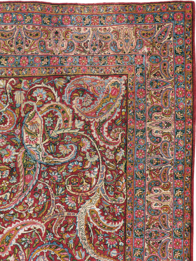 Antique Persian Lavar Kerman Carpet, No.8798 - Gsblank