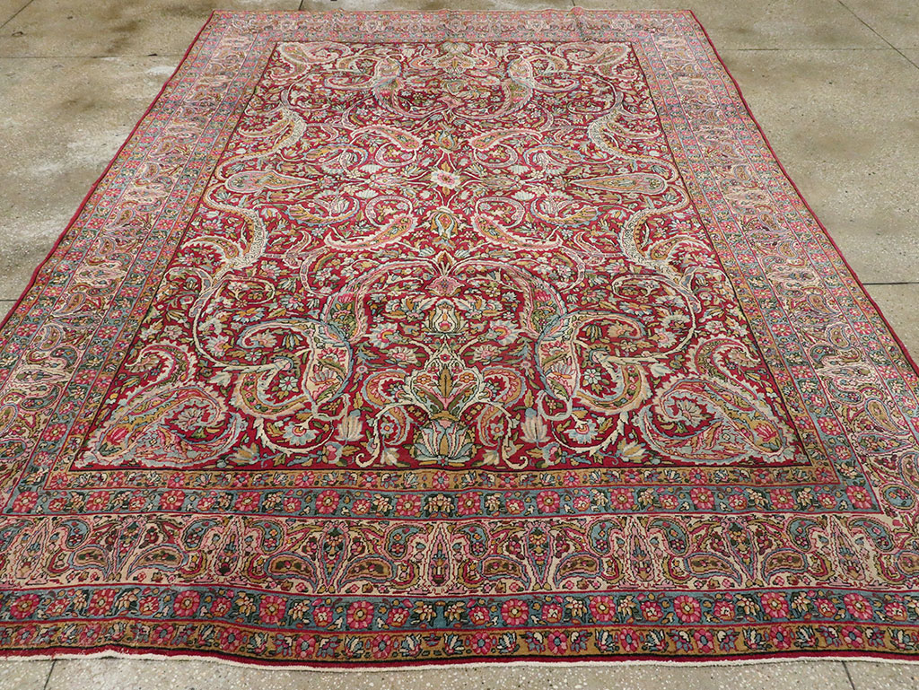 Antique Persian Lavar Kerman Carpet, No.8798 - Gsblank