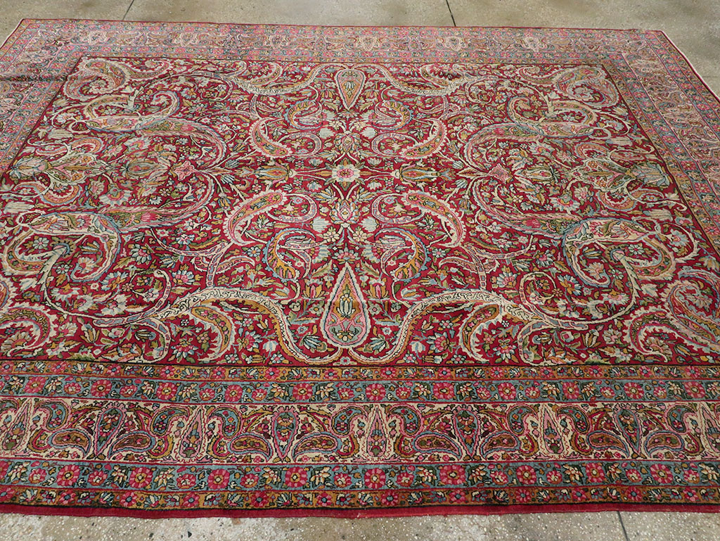 Antique Persian Lavar Kerman Carpet, No.8798 - Gsblank