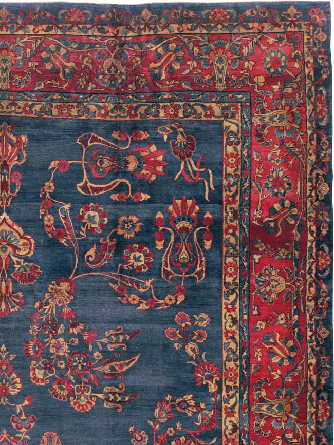 Antique Persian Lavar Kerman Carpet, No.8832 - Gsblank