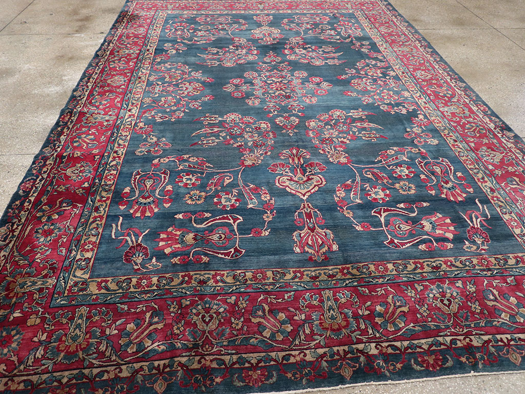 Antique Persian Lavar Kerman Carpet, No.8832 - Gsblank
