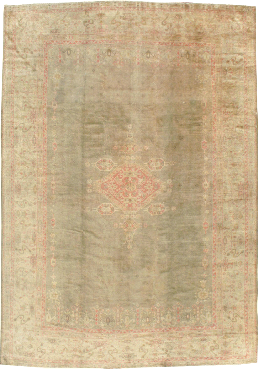 Antique Turkish Oushak Carpet, No.8850 - Gsblank
