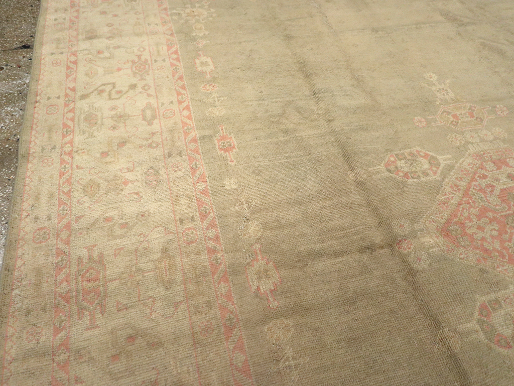 Antique Turkish Oushak Carpet, No.8850 - Gsblank