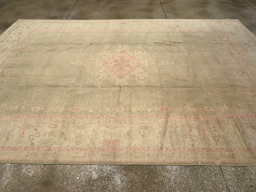 Antique Turkish Oushak Carpet, No.8850 - Gsblank