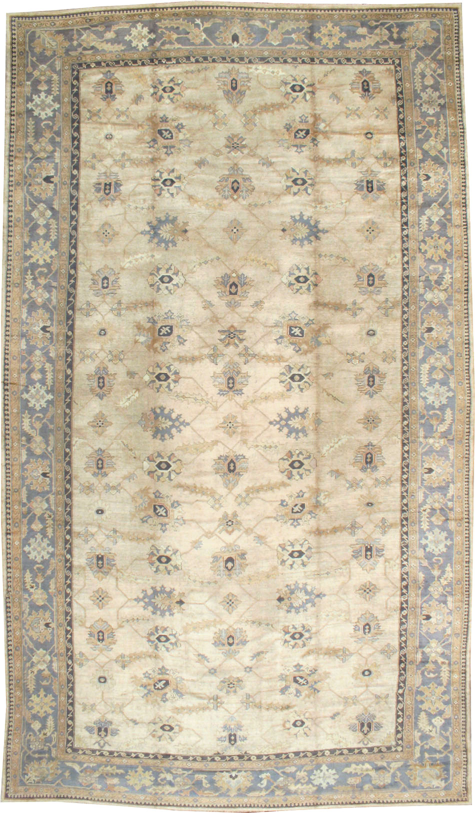 Antique Turkish Oushak Carpet, No.8859 - Gsblank
