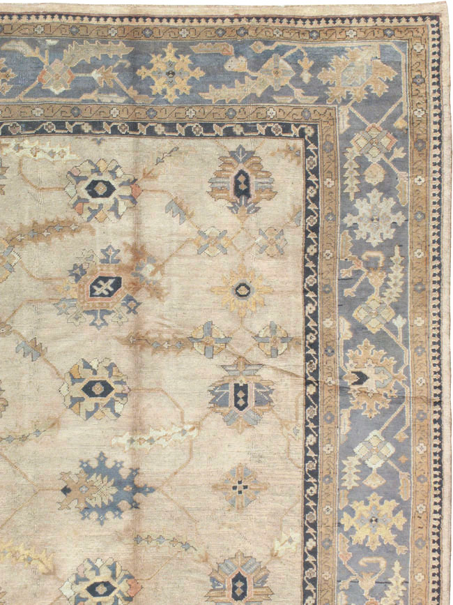 Antique Turkish Oushak Carpet, No.8859 - Gsblank