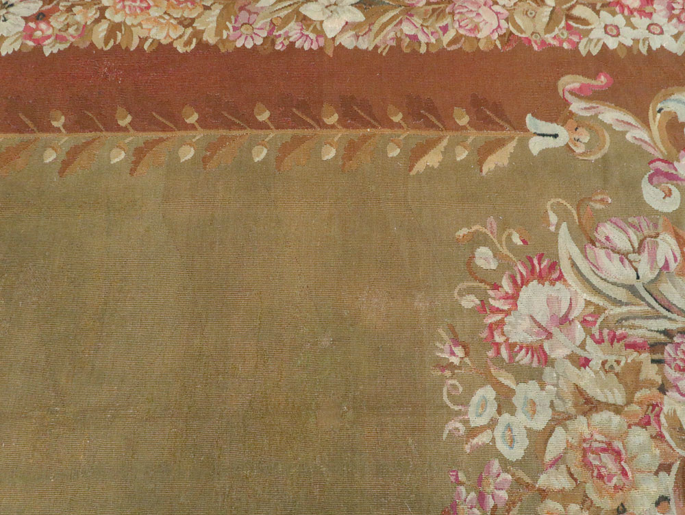 Antique French Aubusson Carpet, No.8866 - Gsblank