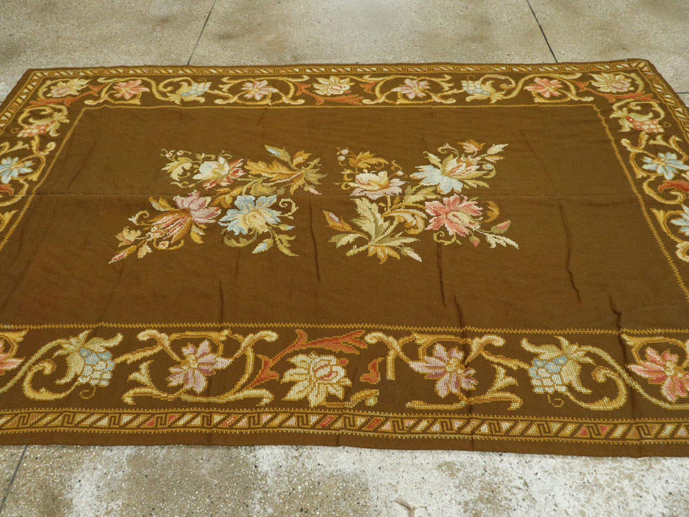 Vintage Ukrainian Needlepoint Accent Rug, No.8879 - Gsblank