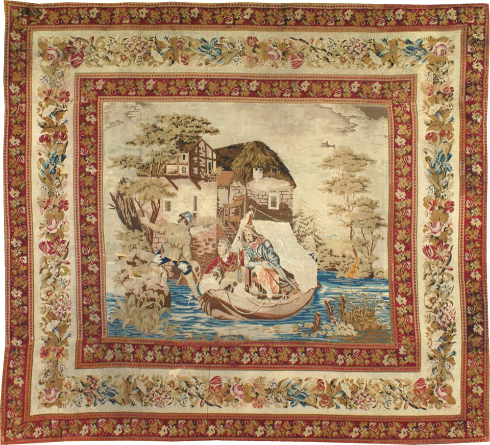 Antique English Tapestry, No.8881 - Gsblank