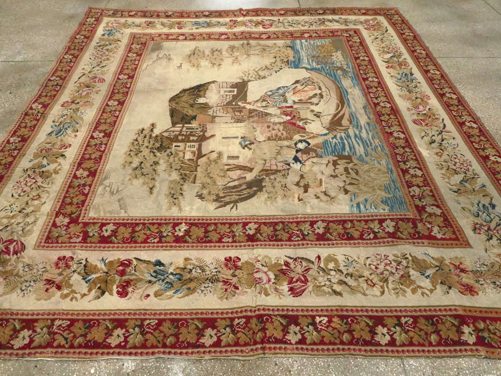 Antique English Tapestry, No.8881 - Gsblank
