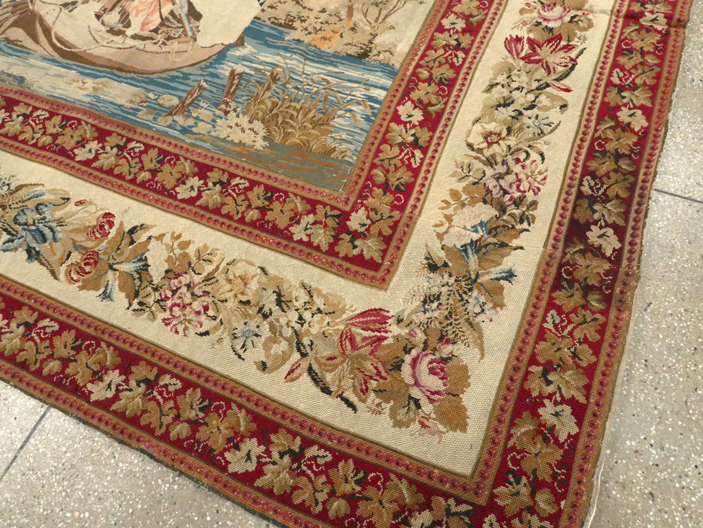 Antique English Tapestry, No.8881 - Gsblank