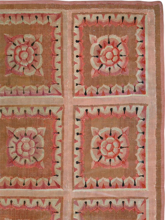 Antique French Aubusson Carpet, No.8882 - Gsblank