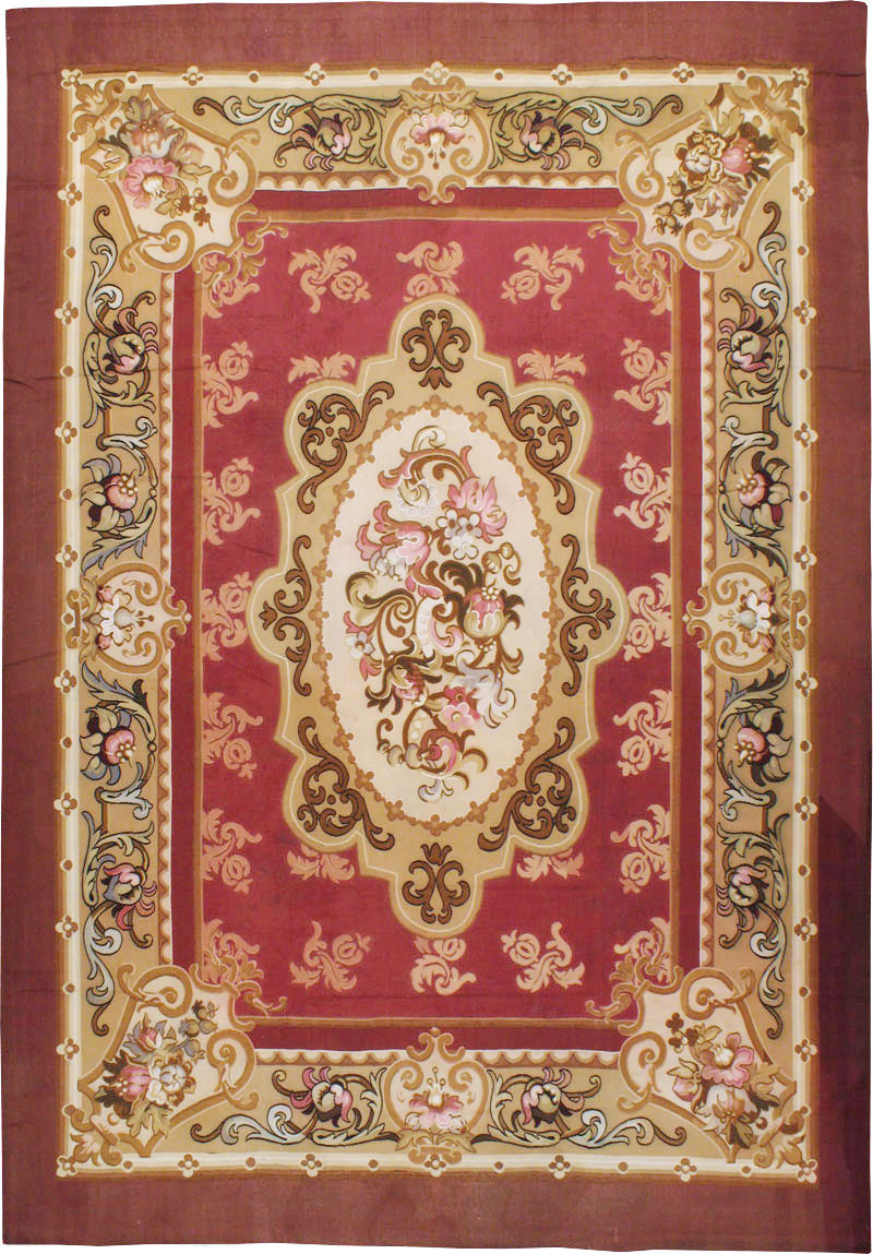 Antique French Aubusson Carpet, No.8890 - Gsblank