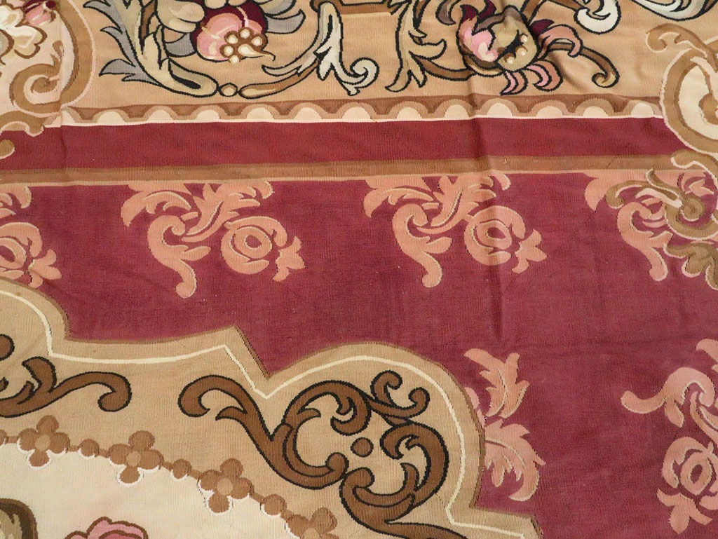 Antique French Aubusson Carpet, No.8890 - Gsblank