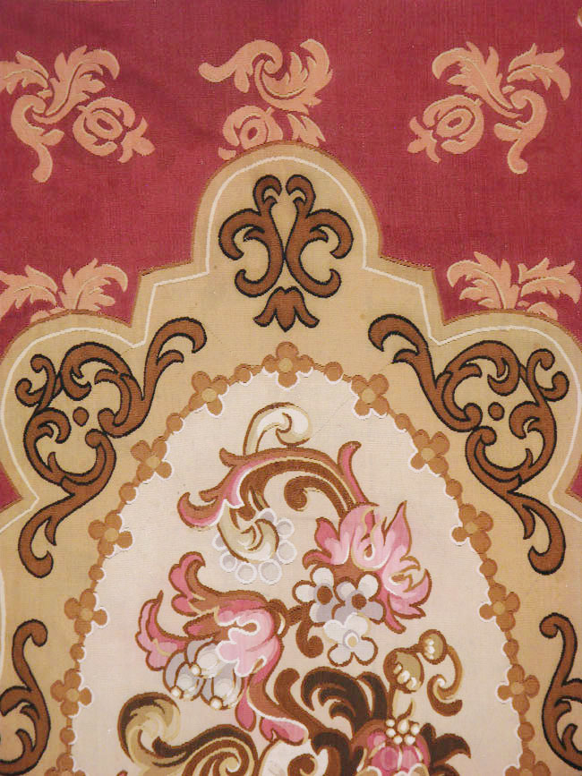 Antique French Aubusson Carpet, No.8890 - Gsblank