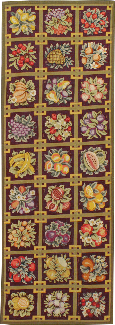Vintage English Needlepoint Carpet, No.8899 - Gsblank