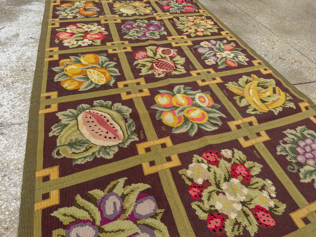 Vintage English Needlepoint Carpet, No.8899 - Gsblank