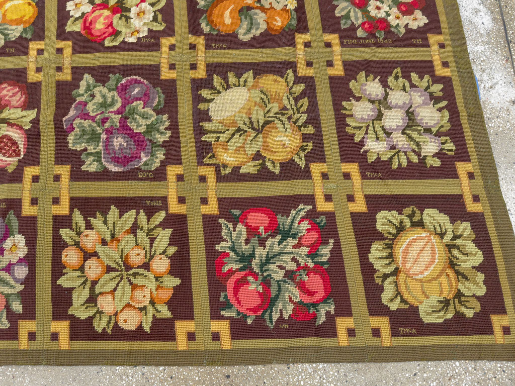Vintage English Needlepoint Carpet, No.8899 - Gsblank