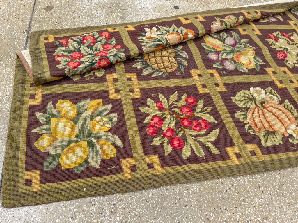 Vintage English Needlepoint Carpet, No.8899 - Gsblank