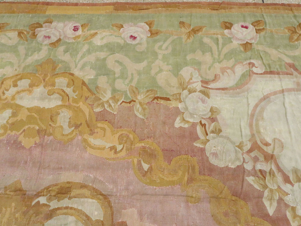 Antique French Aubusson Carpet, No.8909 - Gsblank