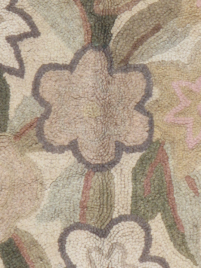 European Inspired Vintage American Hook Rug, No.8910 - Gsblank