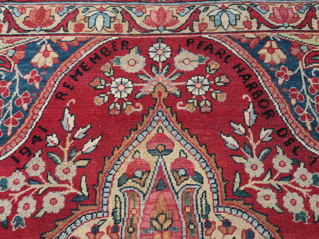 Vintage Persian Lavar Kerman Room Size Carpet, No.8944 - Gsblank
