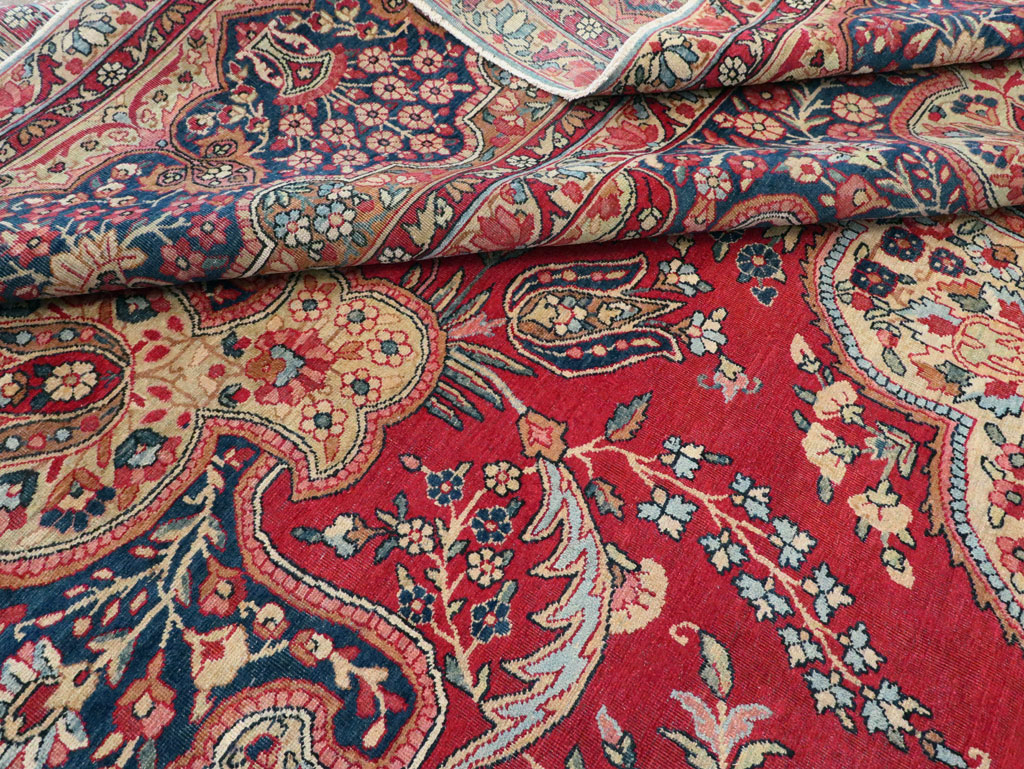 Vintage Persian Lavar Kerman Room Size Carpet, No.8944 - Gsblank