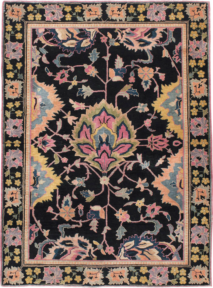 Vintage Indian Lahore Accent Rug, No.9049 - Gsblank