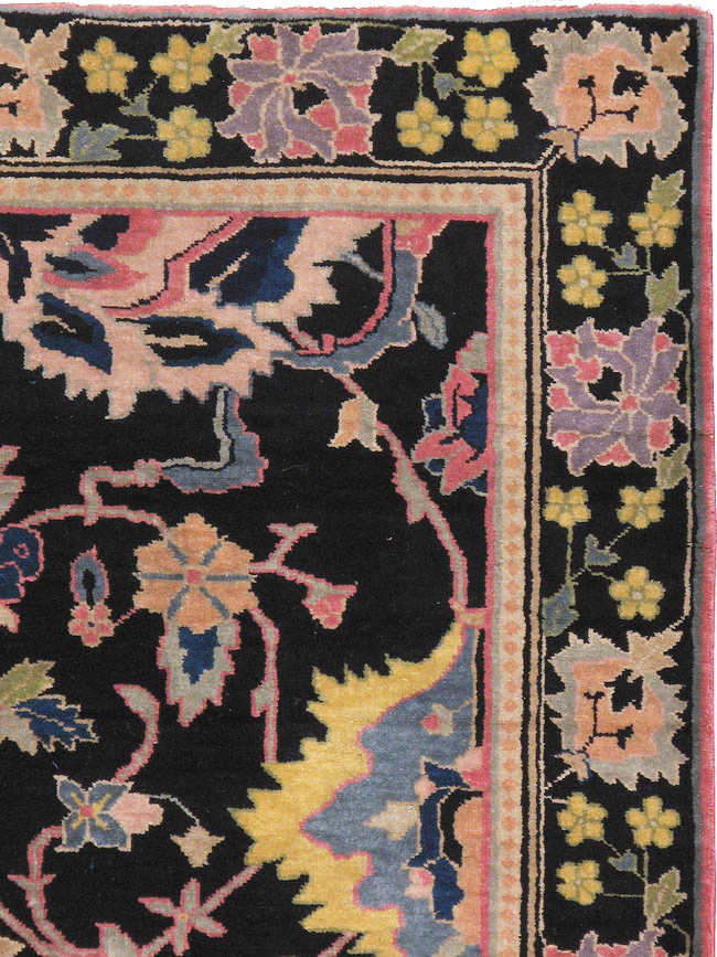 Vintage Indian Lahore Accent Rug, No.9049 - Gsblank