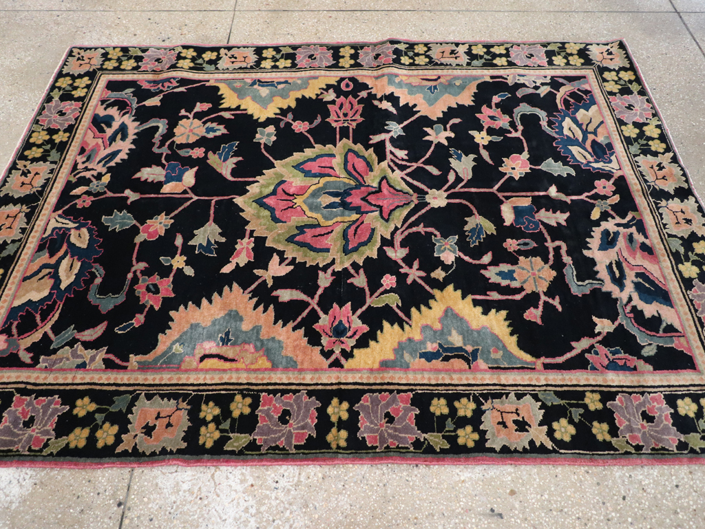 Vintage Indian Lahore Accent Rug, No.9049 - Gsblank