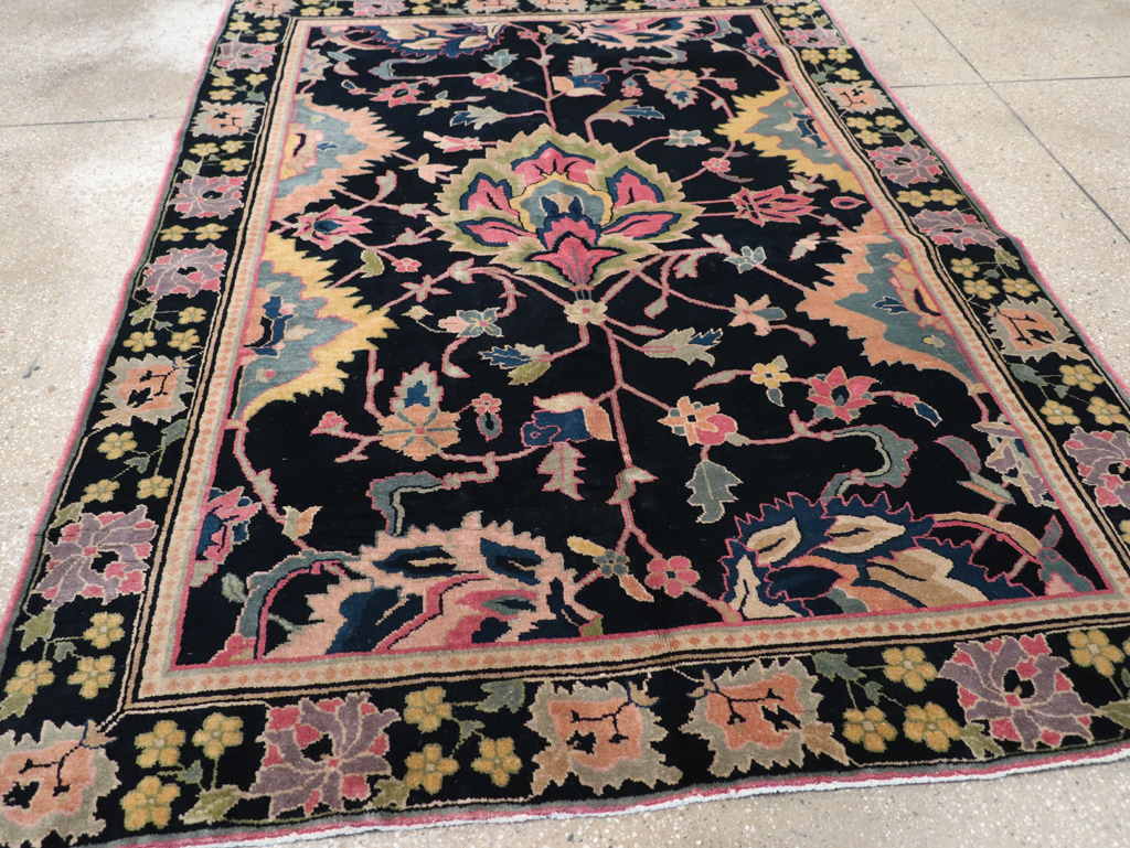 Vintage Indian Lahore Accent Rug, No.9049 - Gsblank