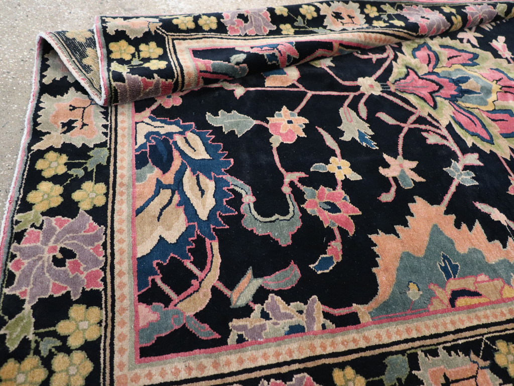 Vintage Indian Lahore Accent Rug, No.9049 - Gsblank