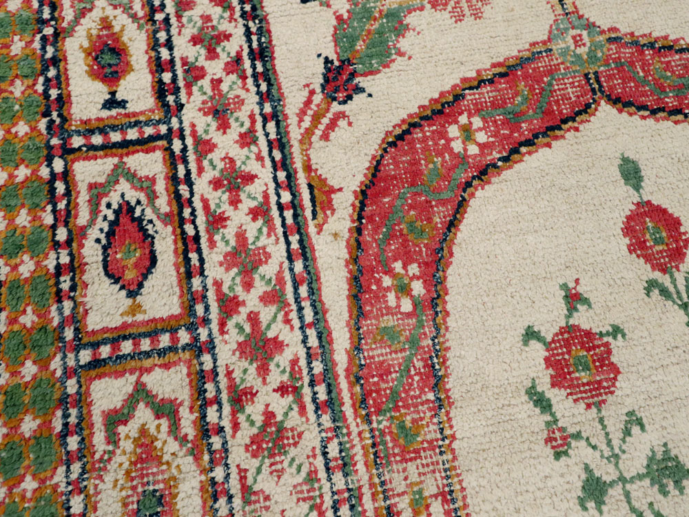 Vintage Indian Cotton Agra Carpet, No.9058 - Gsblank